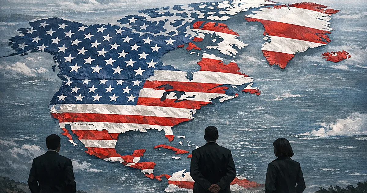 Featured image for: Trump shares U.S.-flag map spanning Canada, Mexico and Greenland