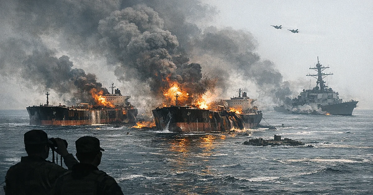 Featured image for: US disables three Iranian oil carriers after unprovoked attacks on Navy warships, escalating confrontatio
