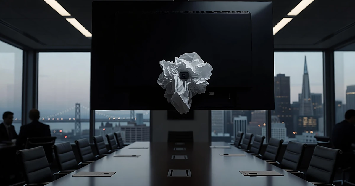 Hidden recording device concealed with tissue paper in USB port behind conference room television screen